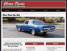 Tablet Screenshot of akronclassicautobody.com